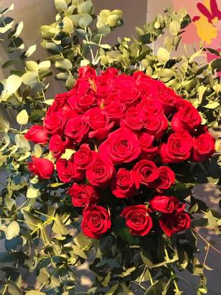 Μπουκέτο Τριαντάφυλλα Κόκκινα 50τμχ