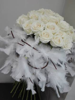 Μπουκέτο Τριαντάφυλλα Λευκά 30τμχ