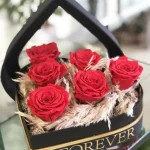 Forever Roses Σχήμα Καρδιάς-Πούπουλα