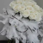 Μπουκέτο Τριαντάφυλλα Λευκά 30τμχ